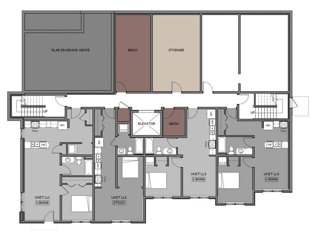 City Lofts Winooski VT Lower Level Floor Plan