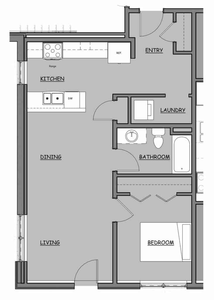 City Lofts Winooski VT Lower Level Unit1 Floor Plan