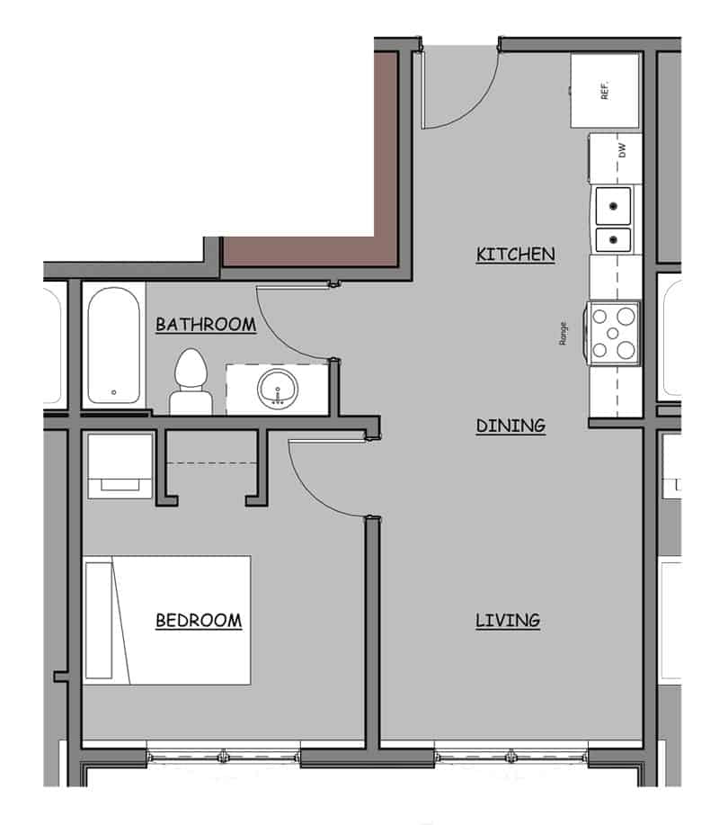 City Lofts Winooski VT Lower Level Unit3 Floor Plan