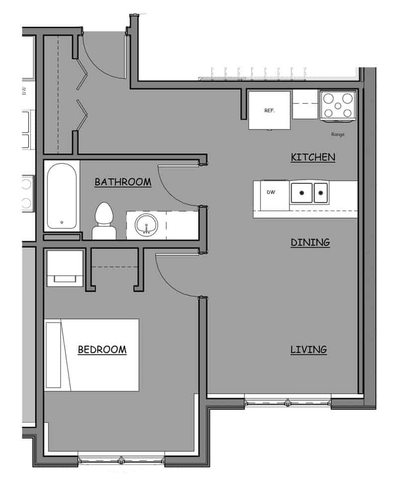City Lofts Winooski VT Lower Level Unit4 Floor Plan